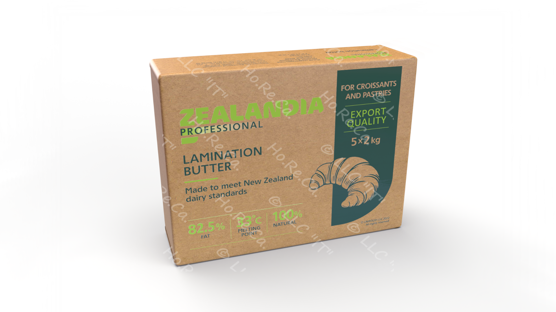 Масло листовое 5 х 2 кг 82,5 % Зеландия Профессиональное / Zealandia Professional